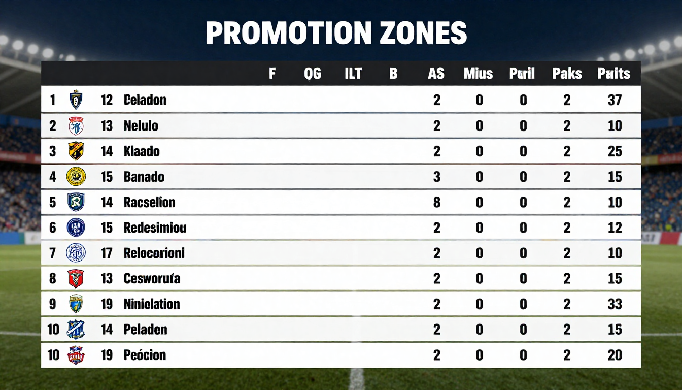 Categoría Primera B standings