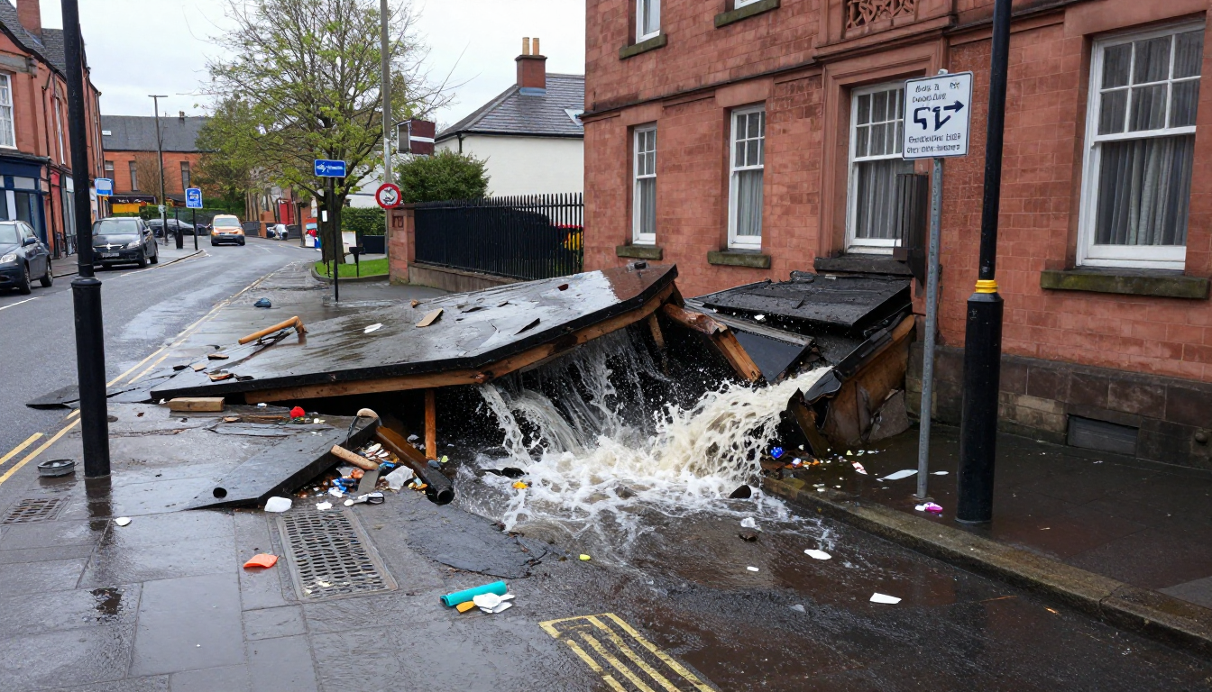 Glasgow water main break Shettleston Road